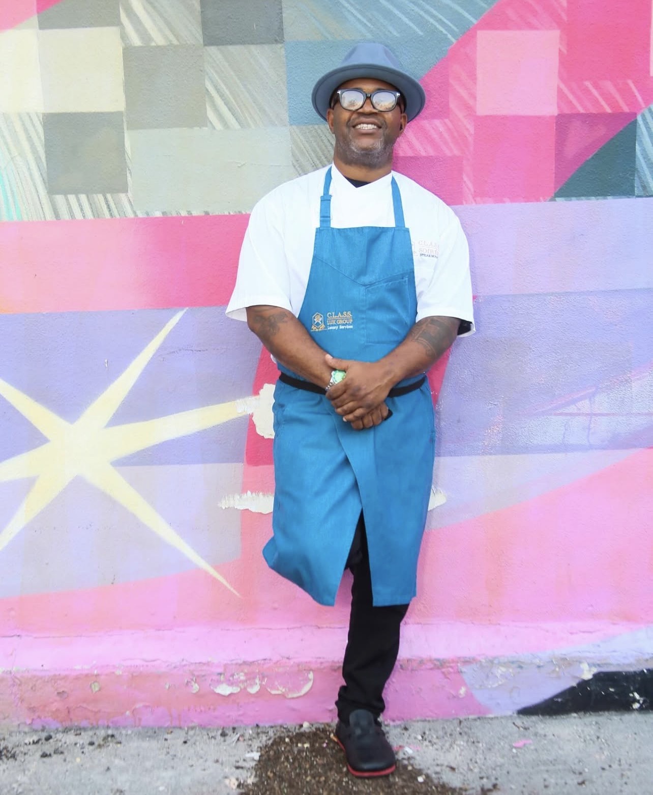 Chef Ali in his chef jacket and CLASS apron